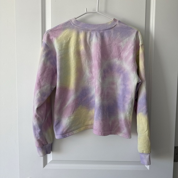 Peanuts Pastel Tie-Dye Crewneck Sweatshirt in Yellow, Lavender, Pink - Picture 6 of 7